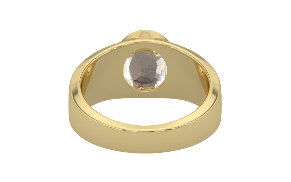 Ashtadhatu Ceylon Yellow Sapphire Ring Fine Quality (R10)