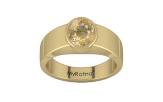 Ashtadhatu Ceylon Yellow Sapphire Ring Fine Quality (R10)