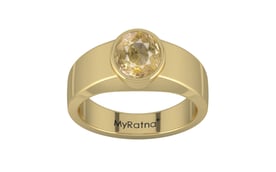 Ashtadhatu Ceylon Yellow Sapphire Ring Fine Quality (R10)