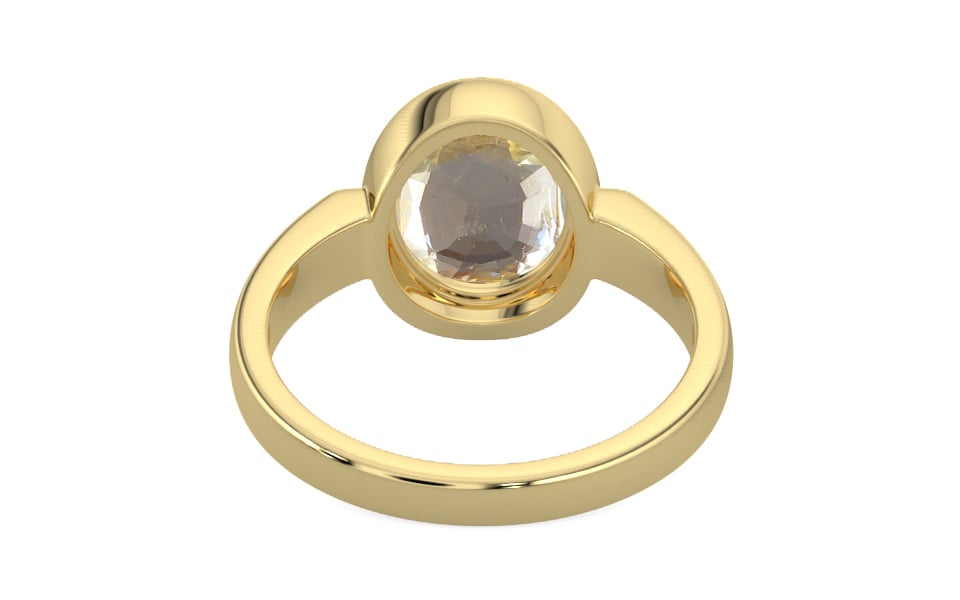Ashtadhatu Ceylon Yellow Sapphire Ring Fine Quality (R6)