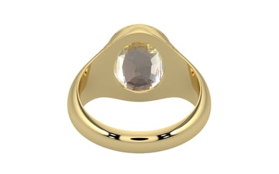 Ashtadhatu Ceylon Yellow Sapphire Ring Fine Quality (R7)