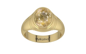 Ashtadhatu Ceylon Yellow Sapphire Ring Fine Quality (R7)
