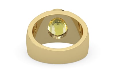 Ashtadhatu Ceylon Yellow Sapphire Ring Limited Quality (R1)