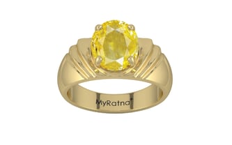 Ashtadhatu Ceylon Yellow Sapphire Ring Limited Quality (R4)