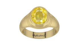 Ashtadhatu Ceylon Yellow Sapphire Ring Limited Quality (R7)