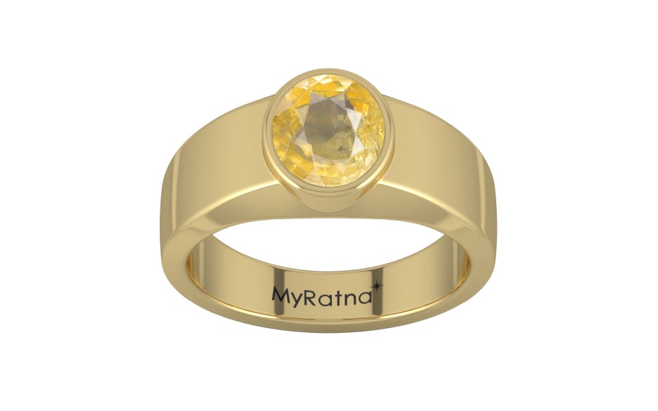 Ashtadhatu Ceylon Yellow Sapphire Ring Prime Quality (R10)