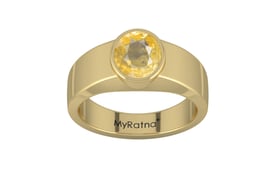 Ashtadhatu Ceylon Yellow Sapphire Ring Prime Quality (R10)