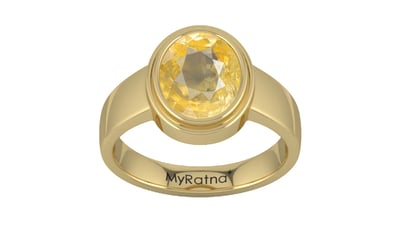Ashtadhatu Ceylon Yellow Sapphire Ring Prime Quality (R3)