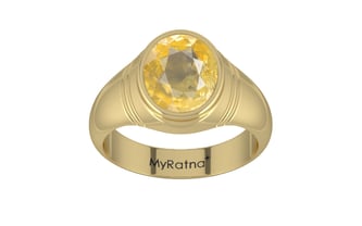 Ashtadhatu Ceylon Yellow Sapphire Ring Prime Quality (R7)