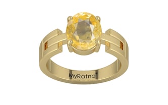 Ashtadhatu Ceylon Yellow Sapphire Ring Prime Quality (R8)