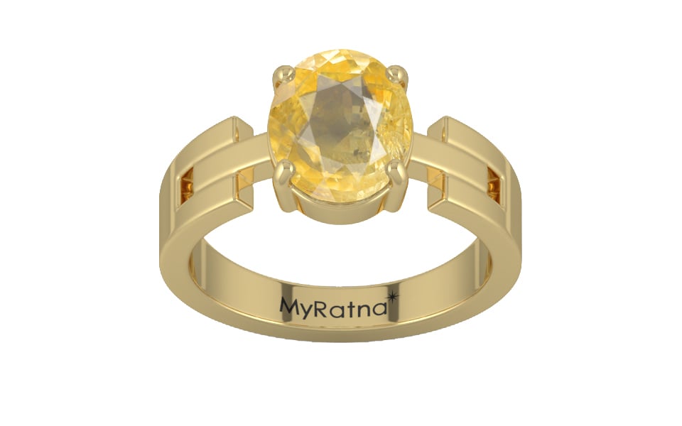 Ashtadhatu Ceylon Yellow Sapphire Ring Prime Quality (R8)