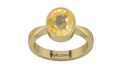 Ashtadhatu Ceylon Yellow Sapphire Ring Prime Quality (R9)