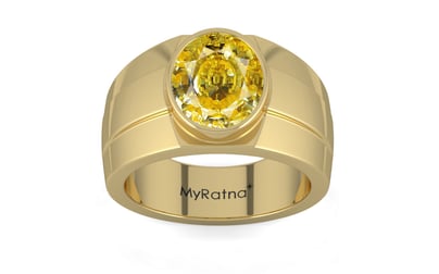 Ashtadhatu Ceylon Yellow Sapphire Ring Rare Quality (R1)