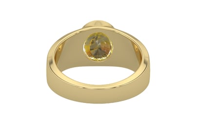 Ashtadhatu Ceylon Yellow Sapphire Ring Rare Quality (R10)