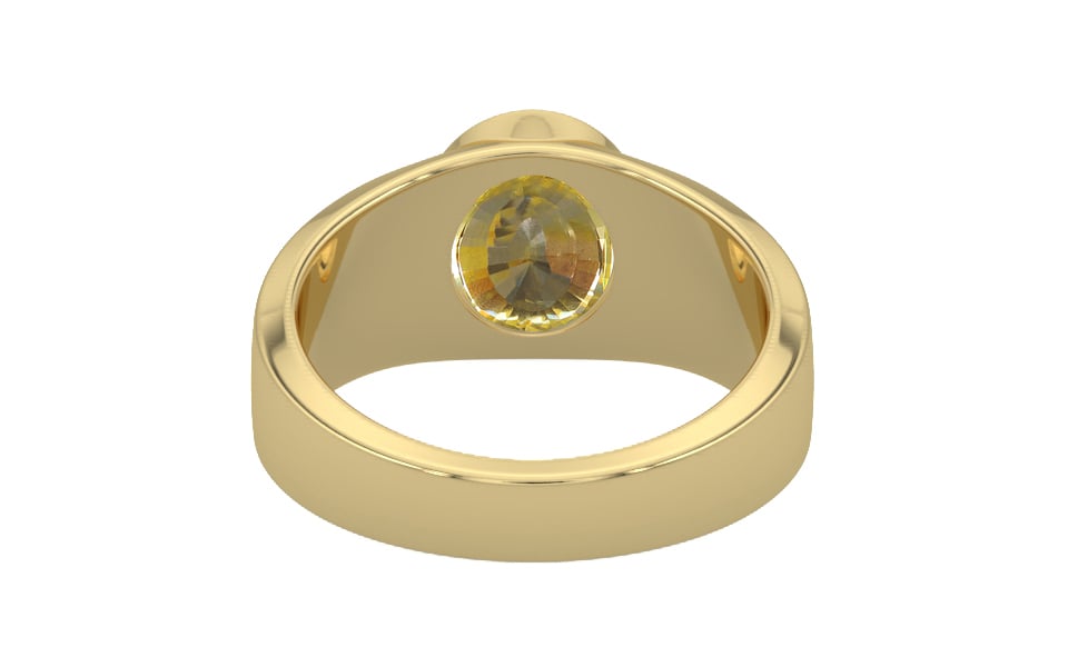 Ashtadhatu Ceylon Yellow Sapphire Ring Rare Quality (R10)