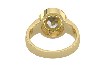 Ashtadhatu Ceylon Yellow Sapphire Ring Rare Quality (R3)