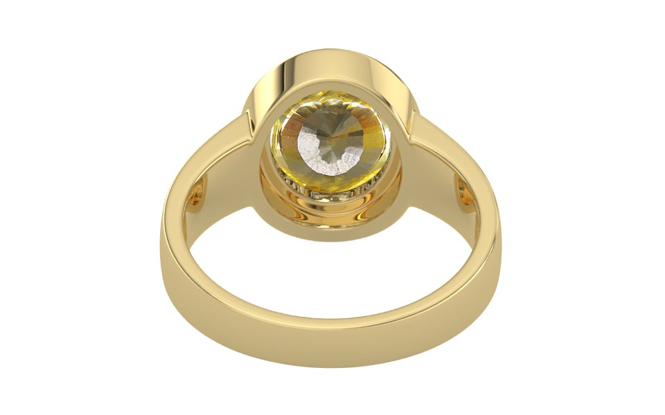 Ashtadhatu Ceylon Yellow Sapphire Ring Rare Quality (R3)