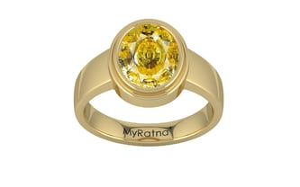 Ashtadhatu Ceylon Yellow Sapphire Ring Rare Quality (R3)