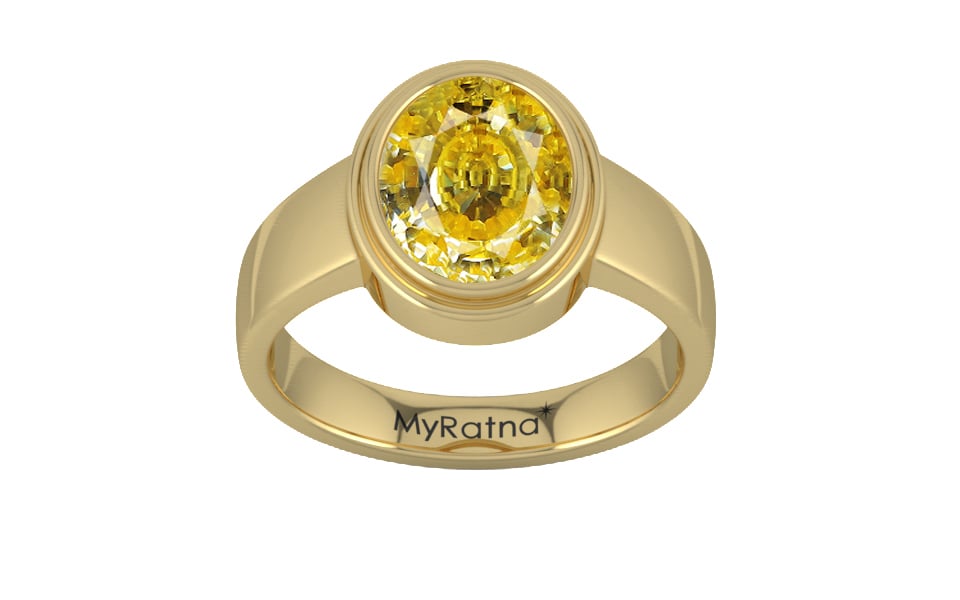 Ashtadhatu Ceylon Yellow Sapphire Ring Rare Quality (R3)