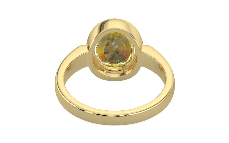 Ashtadhatu Ceylon Yellow Sapphire Ring Rare Quality (R6)