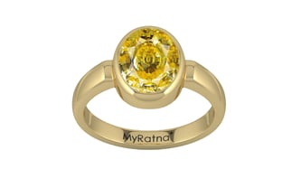 Ashtadhatu Ceylon Yellow Sapphire Ring Rare Quality (R6)