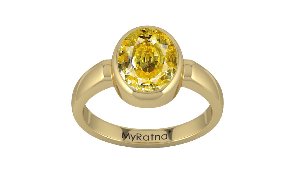 Ashtadhatu Ceylon Yellow Sapphire Ring Rare Quality (R6)