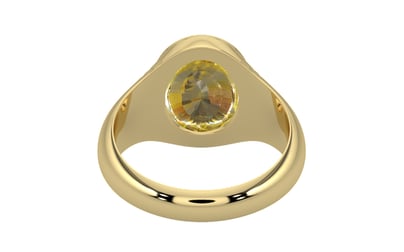 Ashtadhatu Ceylon Yellow Sapphire Ring Rare Quality (R7)