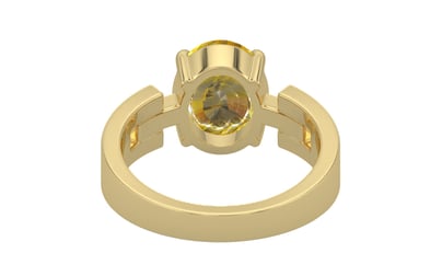 Ashtadhatu Ceylon Yellow Sapphire Ring Rare Quality (R8)