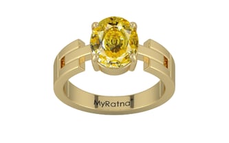 Ashtadhatu Ceylon Yellow Sapphire Ring Rare Quality (R8)