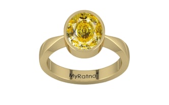 Ashtadhatu Ceylon Yellow Sapphire Ring Rare Quality (R9)