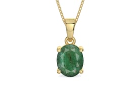 Ashtadhatu Emerald Pendant Fine Quality (P10)