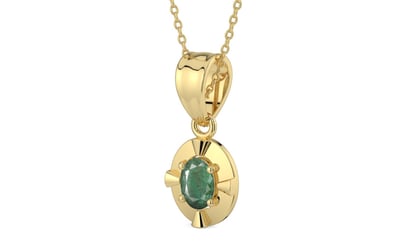 Ashtadhatu Emerald Pendant Fine Quality (P11)