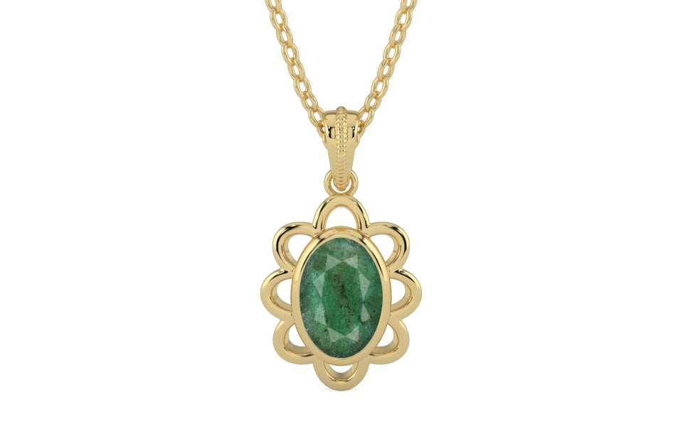 Ashtadhatu Emerald Pendant Fine Quality (P3)