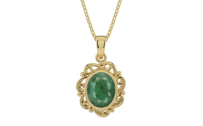 Ashtadhatu Emerald Pendant Fine Quality (P5)