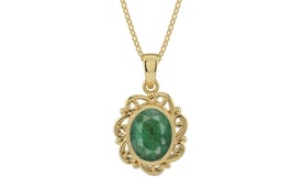 Ashtadhatu Emerald Pendant Fine Quality (P5)