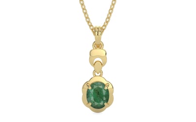 Ashtadhatu Emerald Pendant Fine Quality (P6)