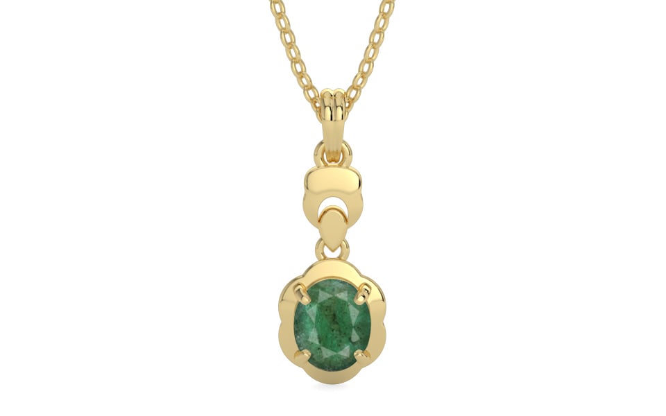 Ashtadhatu Emerald Pendant Fine Quality (P6)