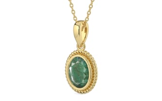 Ashtadhatu Emerald Pendant Fine Quality (P7)