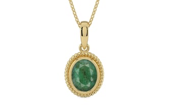 Ashtadhatu Emerald Pendant Fine Quality (P7)