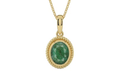 Ashtadhatu Emerald Pendant Fine Quality (P7)
