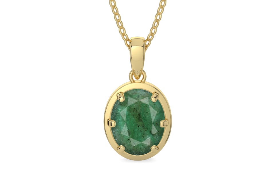 Ashtadhatu Emerald Pendant Fine Quality (P8)