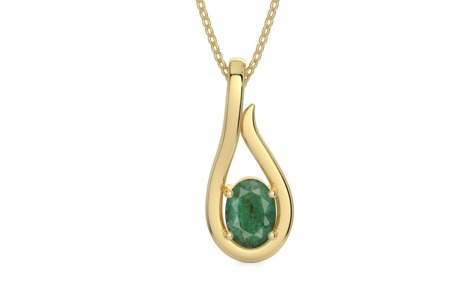 Ashtadhatu Emerald Pendant Fine Quality (P9)