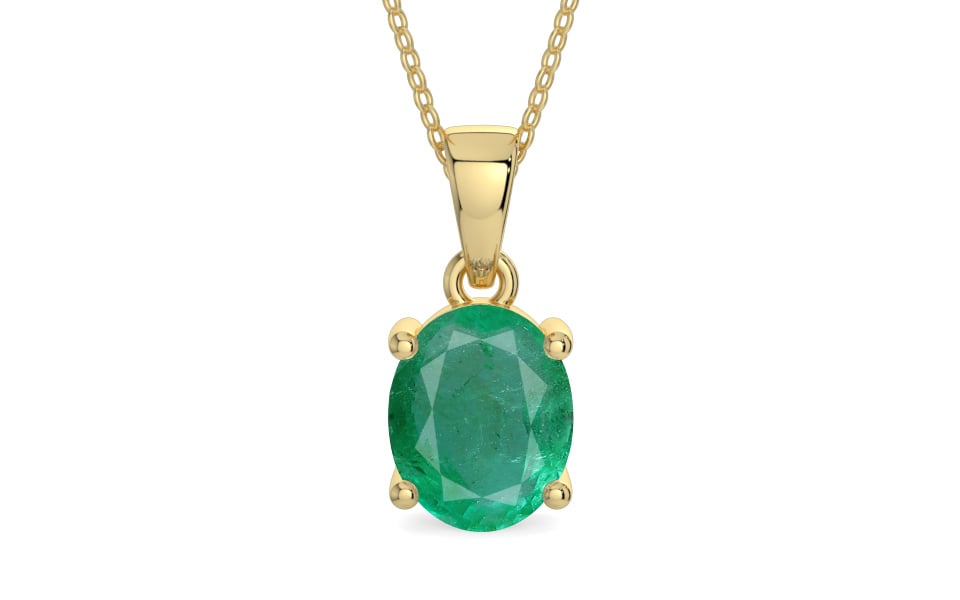 Ashtadhatu Emerald Pendant Limited Quality (P10)