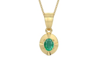 Ashtadhatu Emerald Pendant Limited Quality (P11)