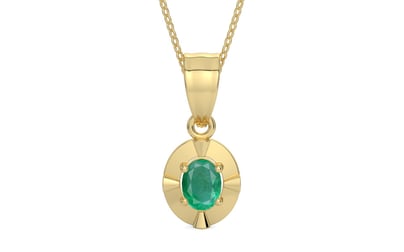 Ashtadhatu Emerald Pendant Limited Quality (P11)