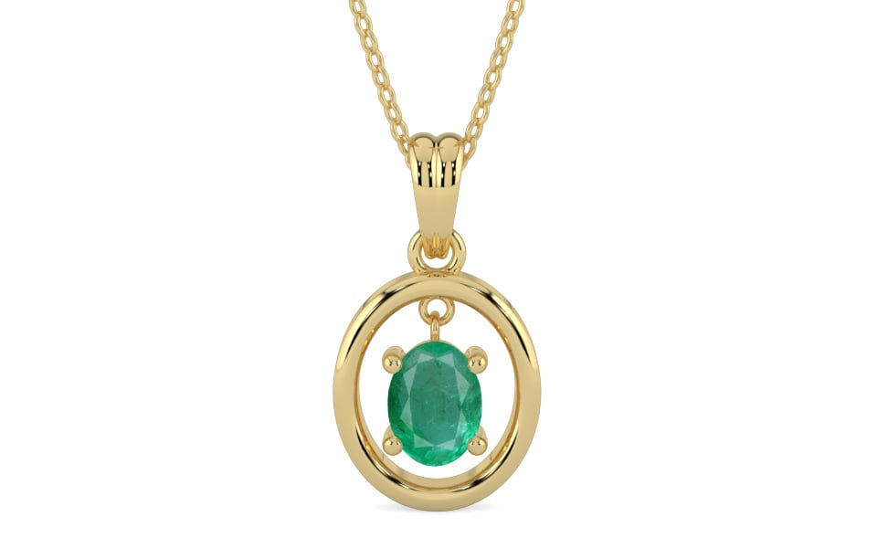 Ashtadhatu Emerald Pendant Limited Quality (P2)