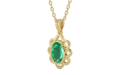 Ashtadhatu Emerald Pendant Limited Quality (P3)