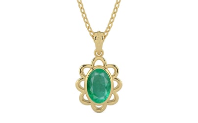 Ashtadhatu Emerald Pendant Limited Quality (P3)