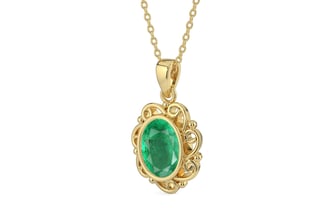 Ashtadhatu Emerald Pendant Limited Quality (P5)