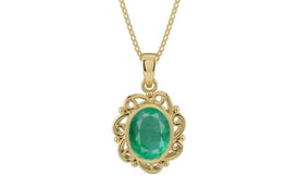 Ashtadhatu Emerald Pendant Limited Quality (P5)